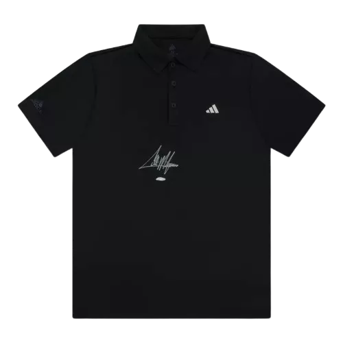 Collin Morikawa Signed Black Adidas Golf Polo Shirt