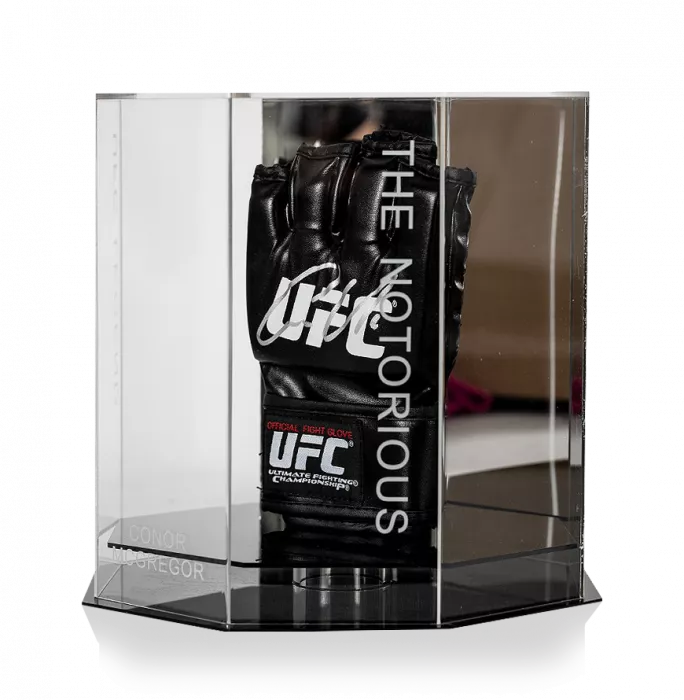 Conor McGregor Signed UFC Glove In Octagon Display Case