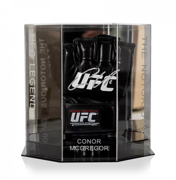 Conor McGregor Signed UFC Glove In Octagon Display Case