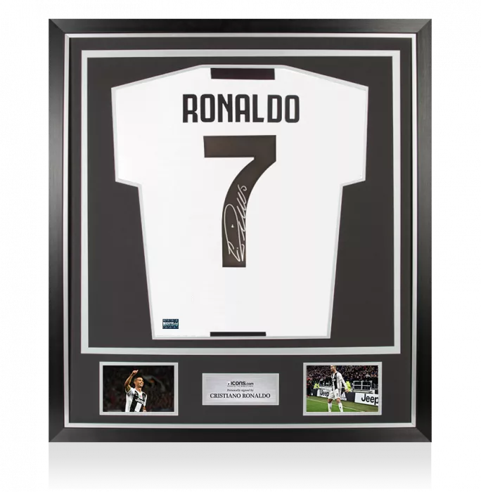 Cristiano Ronaldo Back Signed Juventus 2018-19 Home Shirt In Classic Frame