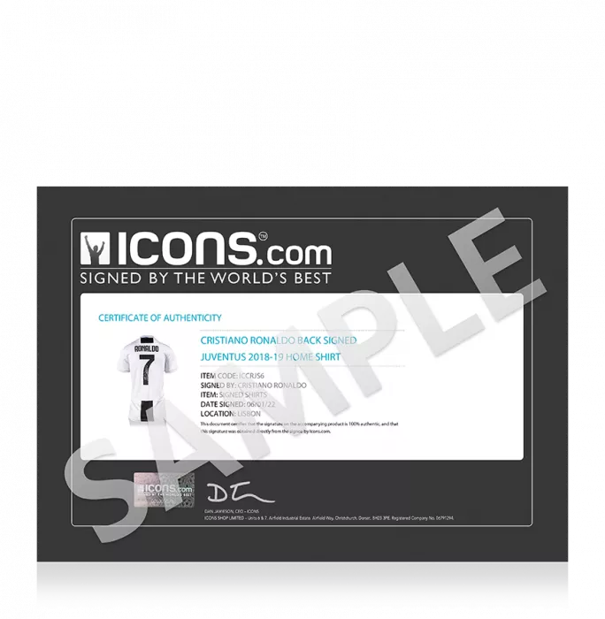 Cristiano Ronaldo Back Signed Juventus 2018-19 Home Shirt