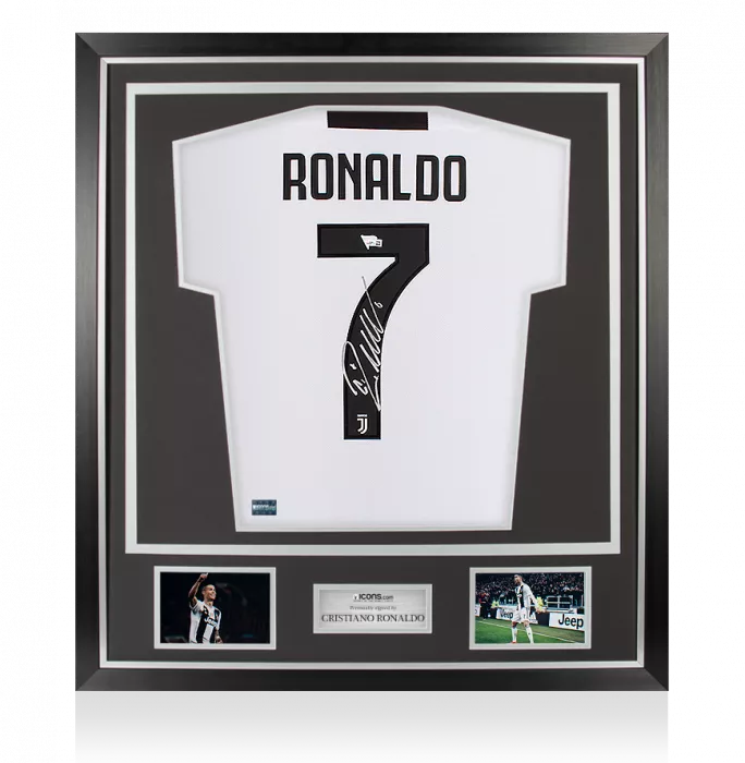 Cristiano Ronaldo Back Signed Juventus 2018-19 Home Shirt In Classic Frame