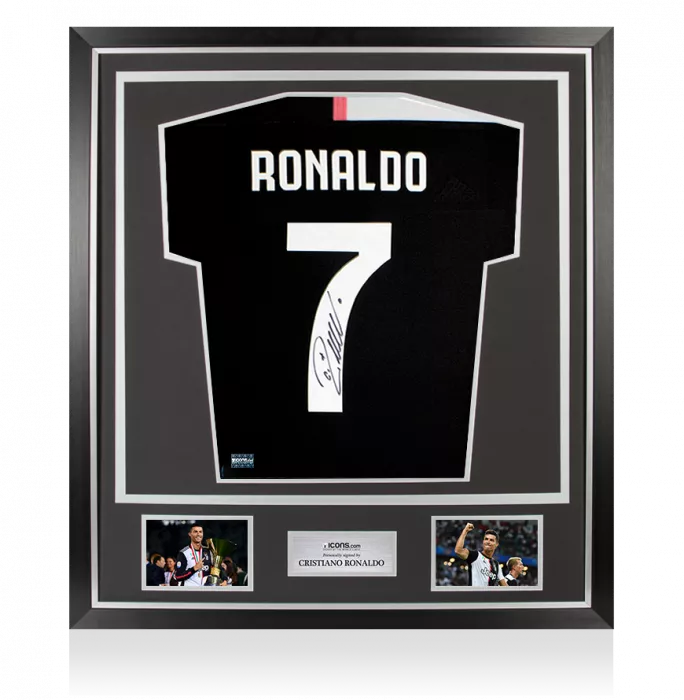 Cristiano Ronaldo Back Signed Juventus 2019-20 Home Shirt In Classic Frame