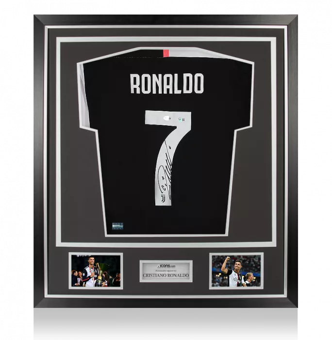 Cristiano Ronaldo Back Signed Juventus 2019-20 Home Shirt In Classic Frame