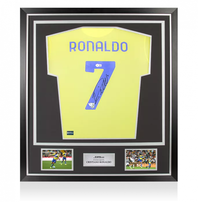 Cristiano Ronaldo Back Signed Juventus 2021-22 Third Shirt In Classic Frame