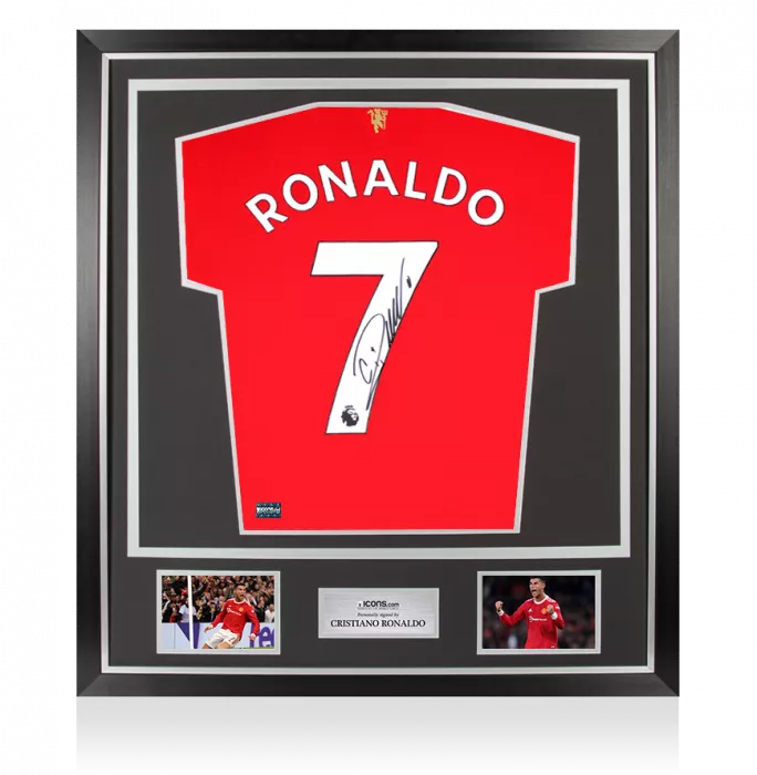 Cristiano Ronaldo Back Signed Manchester United 2021-22 Home Shirt In Classic Frame