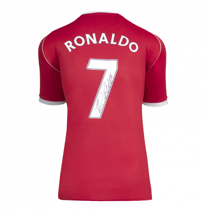 Cristiano Ronaldo Back Signed Manchester United 2006-07 Home Shirt In Hero Frame: Option 1