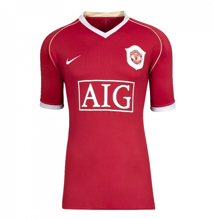 Cristiano Ronaldo Back Signed Manchester United 2006-07 Home Shirt In Hero Frame: Option 1