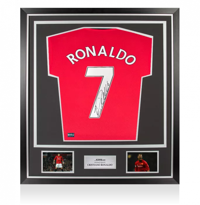 Cristiano Ronaldo Back Signed Manchester United 2019-20 Home Shirt In Classic Frame