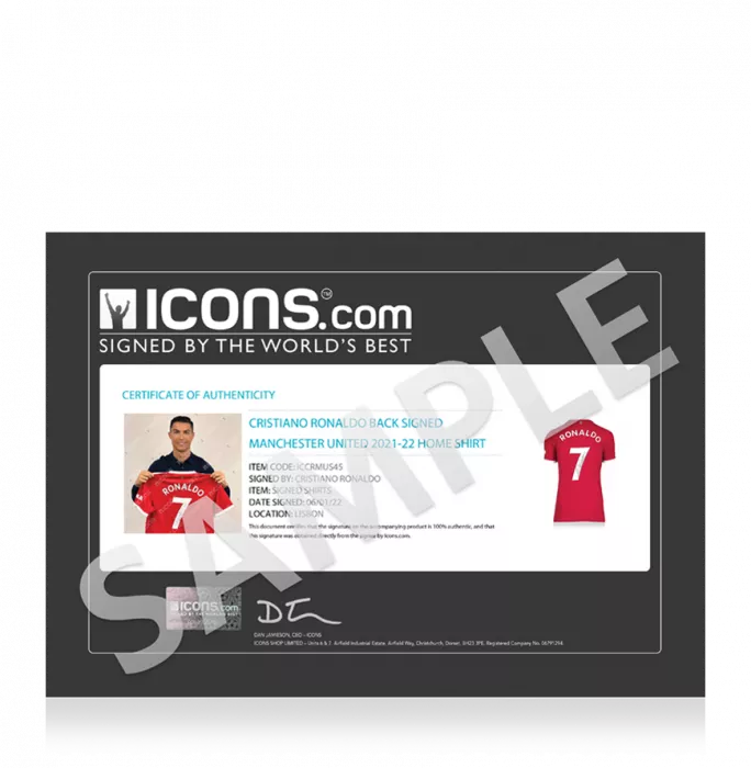 Cristiano Ronaldo Back Signed Manchester United 2021-22 Home Shirt
