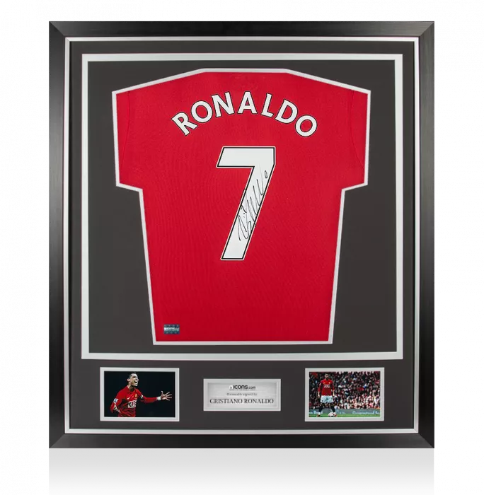 Cristiano Ronaldo Back Signed Manchester United Home Shirt In Classic Frame