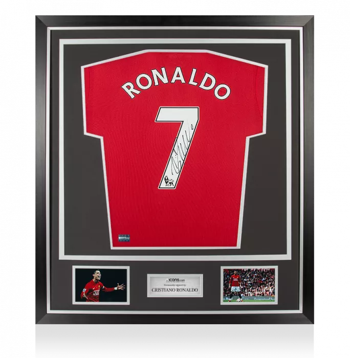 Cristiano Ronaldo Back Signed Manchester United Home Shirt In Classic Frame