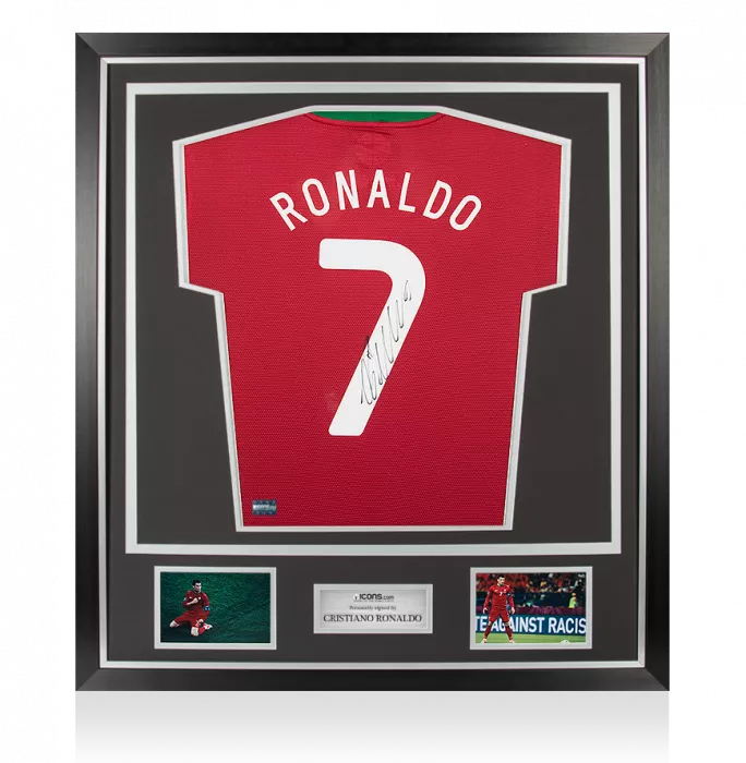 Cristiano Ronaldo Back Signed Portugal 2012-13 Home Shirt In Classic Frame