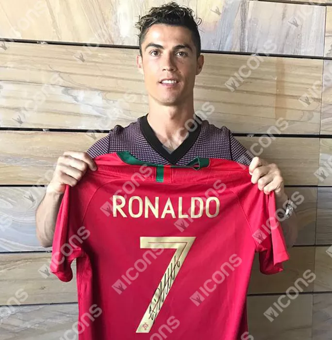 Cristiano Ronaldo Back Signed Portugal 2018 Home Shirt