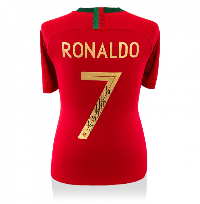 Cristiano Ronaldo Back Signed Portugal 2018 Home Shirt