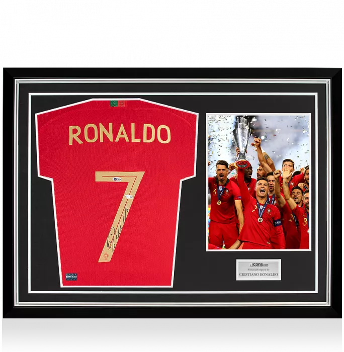 Cristiano Ronaldo Back Signed Portugal 2018 Home Shirt In Hero Frame: Option 1