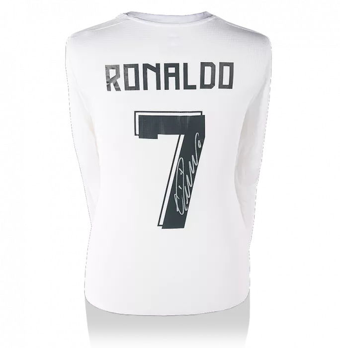 Cristiano Ronaldo Back Signed Real Madrid 2015-16 Home Shirt