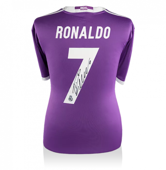 Cristiano Ronaldo Back Signed Real Madrid 2016-17 Away Shirt