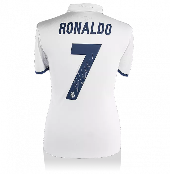 Cristiano Ronaldo Back Signed Real Madrid 2016-17 Home Shirt