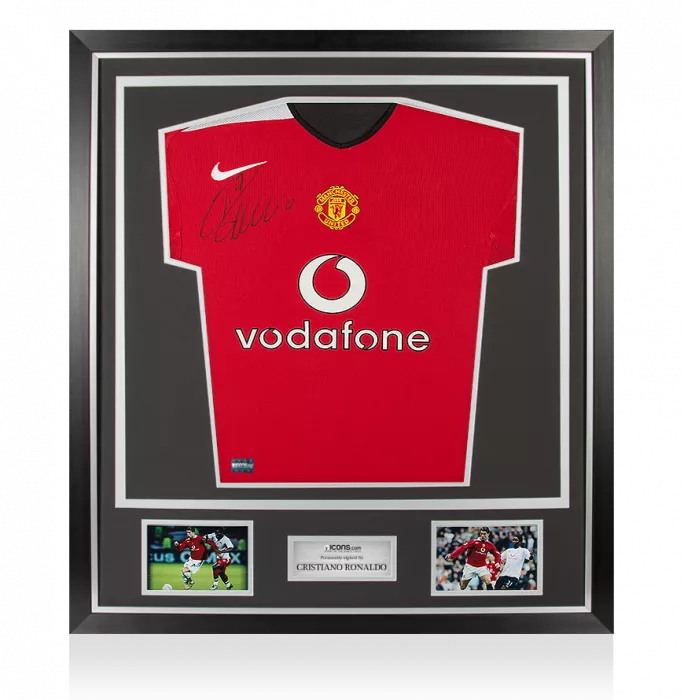 Cristiano Ronaldo Front Signed Modern Manchester United 2004-06 Home Shirt In Classic Frame