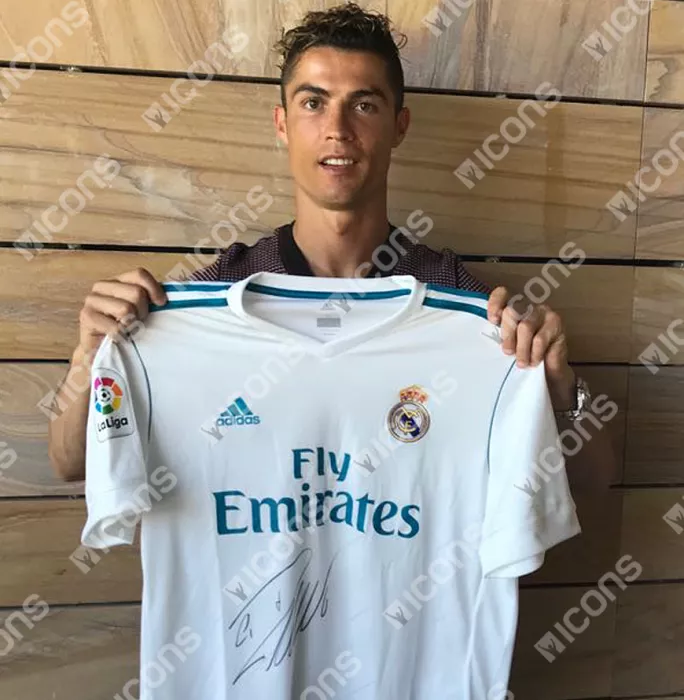 Cristiano Ronaldo Front Signed Real Madrid 2017-18 Home Shirt