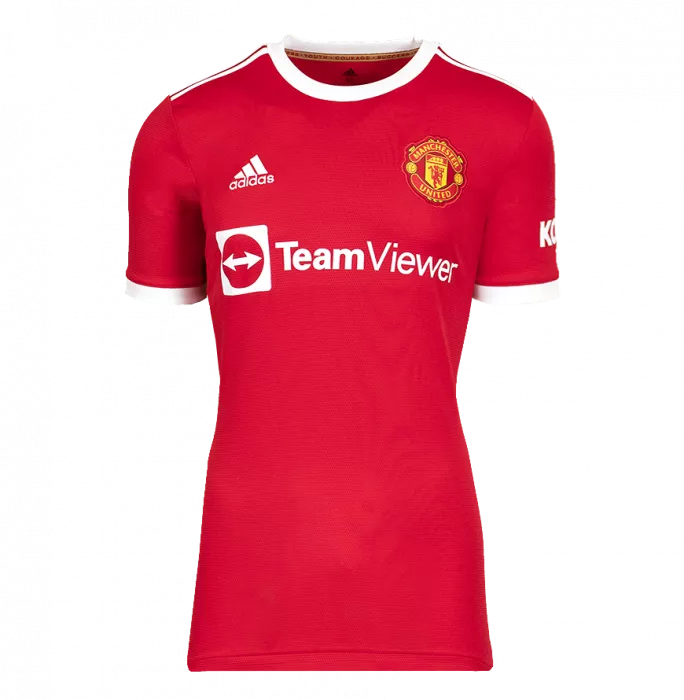 Cristiano Ronaldo Official UEFA Champions League Back Signed And Hero Framed Manchester United 2021-22 Home Shirt