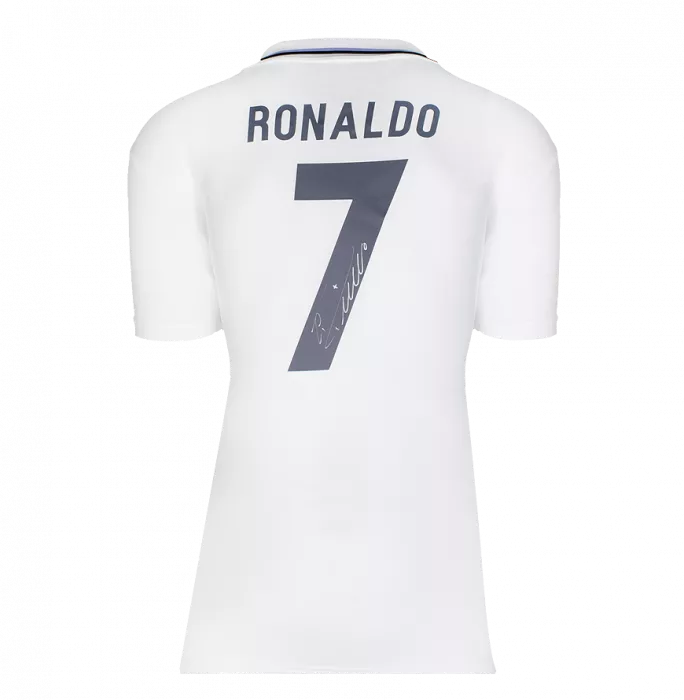 Cristiano Ronaldo Official UEFA Champions League Back Signed And Framed Real Madrid Modern Home Shirt
