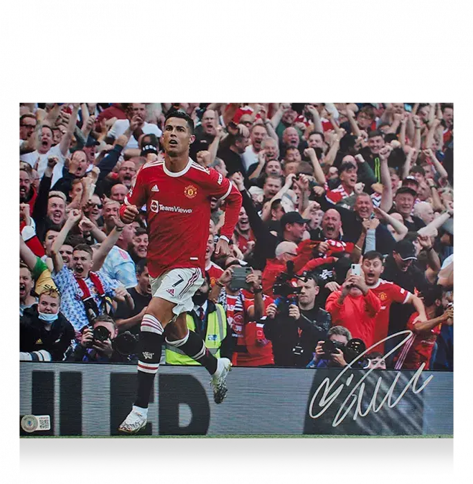 Cristiano Ronaldo Signed And Framed Manchester United Photo: Fans' Favourite