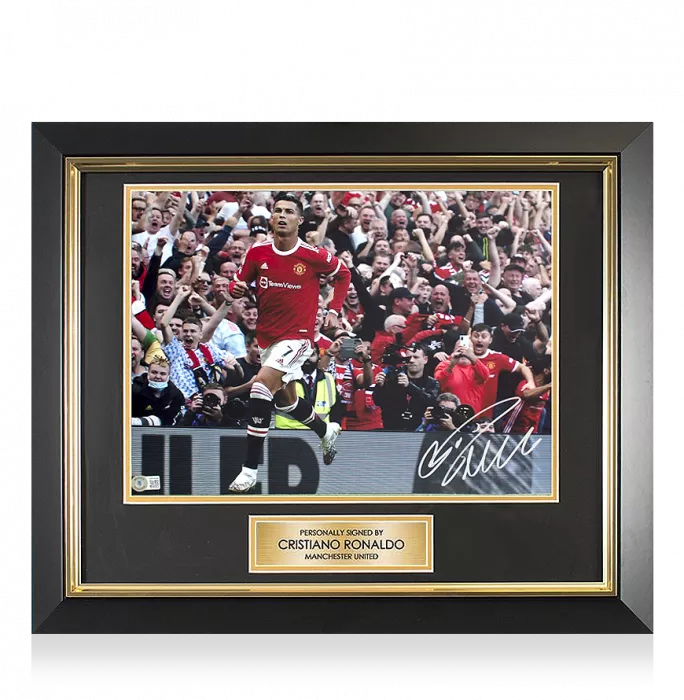 Cristiano Ronaldo Signed and Framed Manchester United Photo: Fans' Favourite