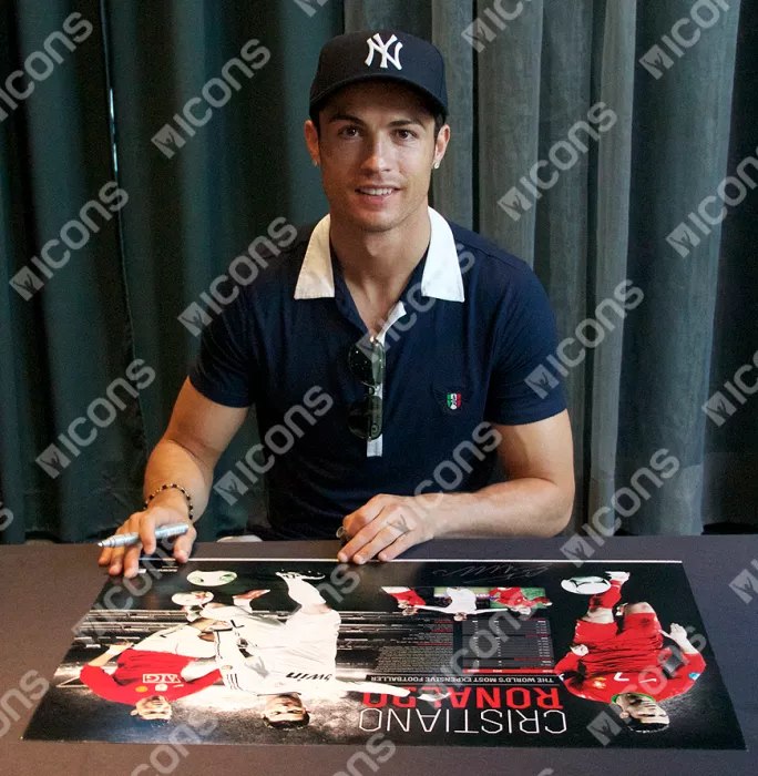 Cristiano Ronaldo Signed Career Poster: Most Expensive Player In The World