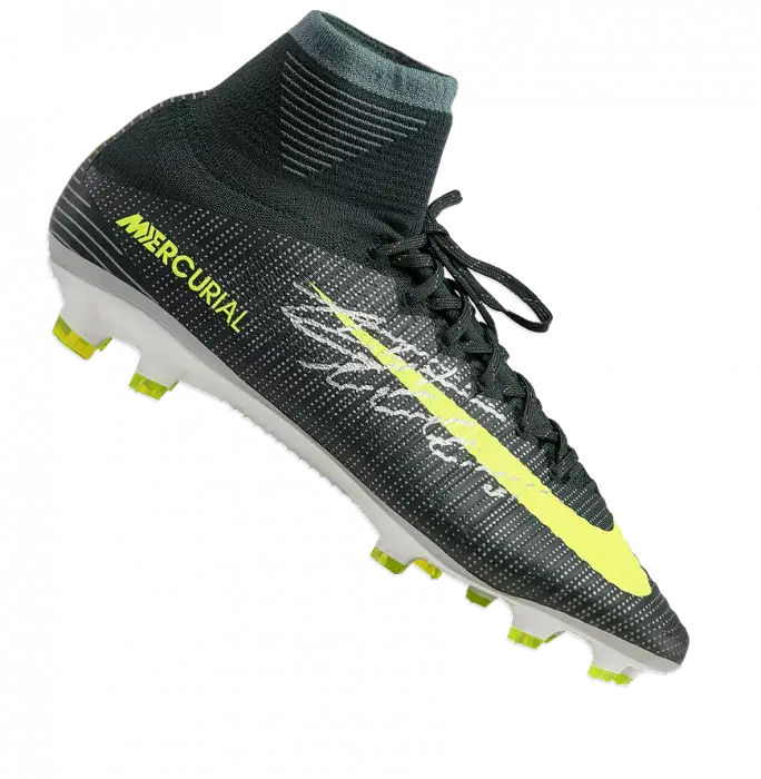 Cristiano Ronaldo Signed Dark Nike Mercurial Superfly V CR7 Hightop Boot