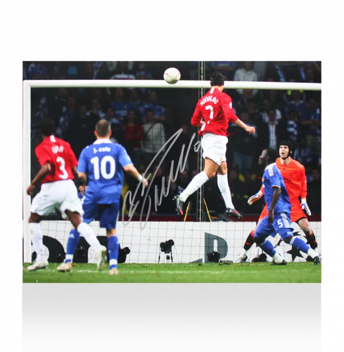 Cristiano Ronaldo Signed Manchester United Photo: 2008 UEFA Champions League Final Goal