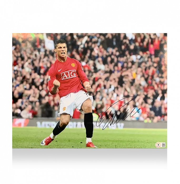 Cristiano Ronaldo Signed Manchester United Photo - Celebration