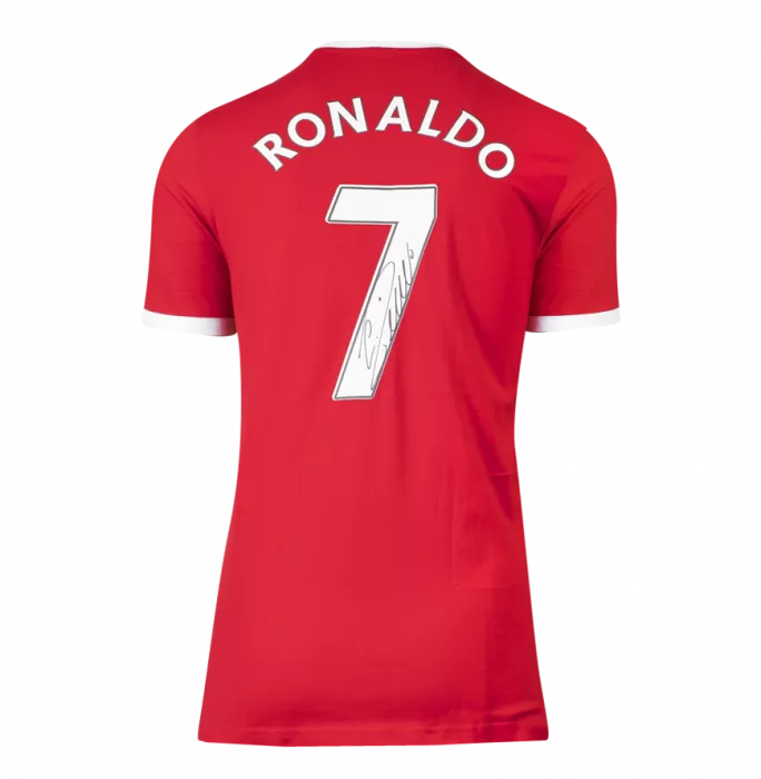 Cristiano Ronaldo Signed Manchester United Shirt With Fan Style Number In Classic Frame