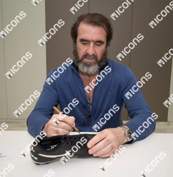 Cristiano Ronaldo Signed Nike Mercurial Boot & Eric Cantona Signed Nike Tiempo Boot In Manchester United Master Frame