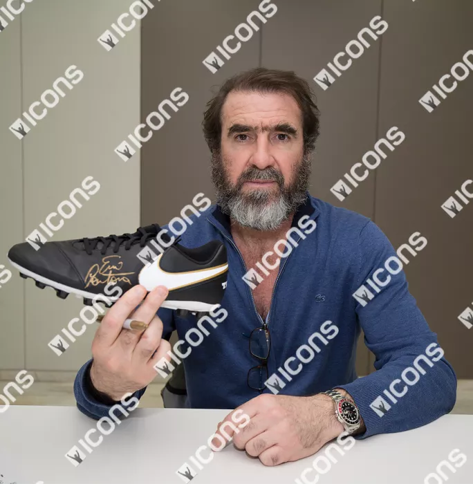 Cristiano Ronaldo Signed Nike Mercurial Boot & Eric Cantona Signed Nike Tiempo Boot In Manchester United Master Frame