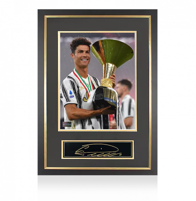 Cristiano Ronaldo Signed Plaque and Photo Frame: Juventus Icon