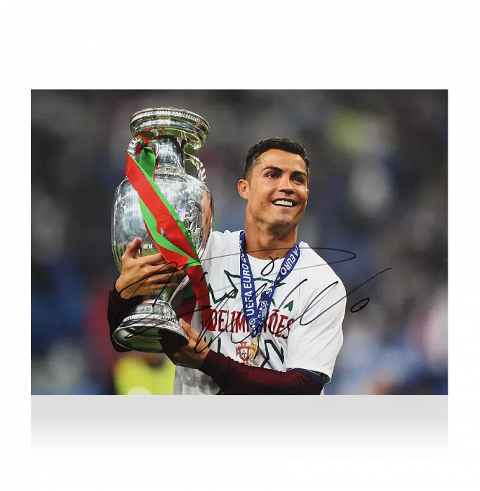 Cristiano Ronaldo Signed Portugal Photo: UEFA EURO 2016 Winner