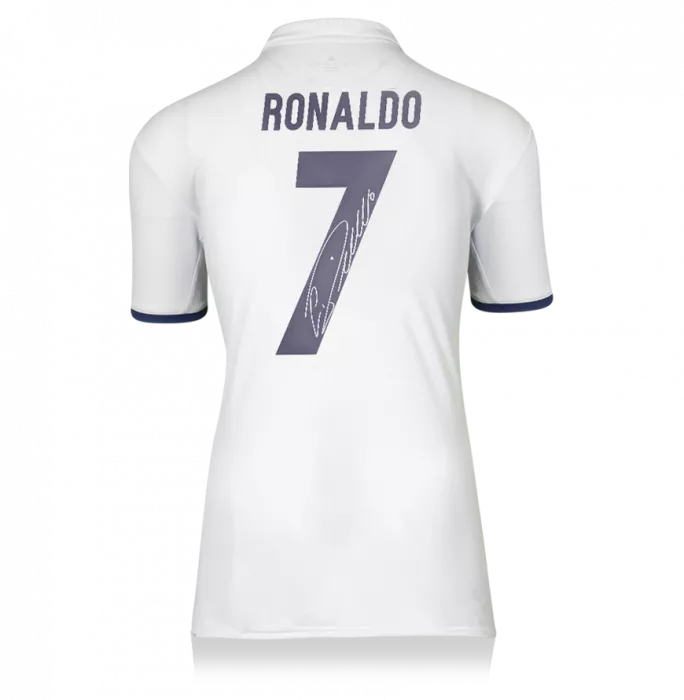 Cristiano Ronaldo Signed Real Madrid 2016-17 Home Shirt In Classic Frame