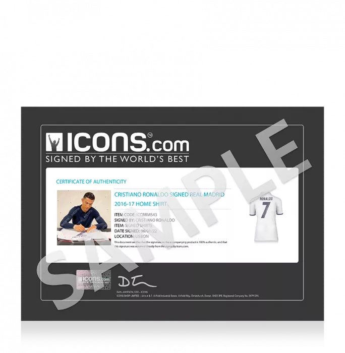 Cristiano Ronaldo Signed Real Madrid 2016-17 Home Shirt