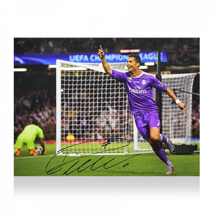 Cristiano Ronaldo Signed Real Madrid Photo: 2017 UEFA Champions League Final Goal