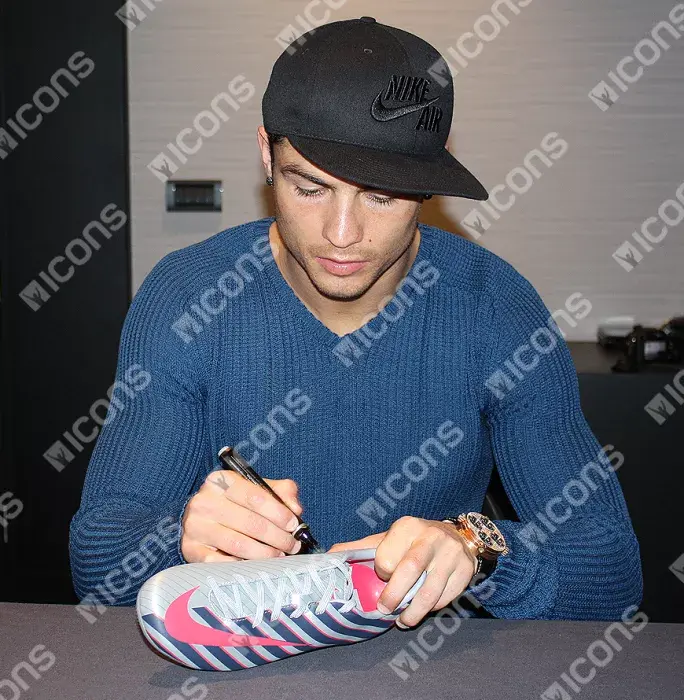 Cristiano Ronaldo Signed Silver Nike Mercurial Boot