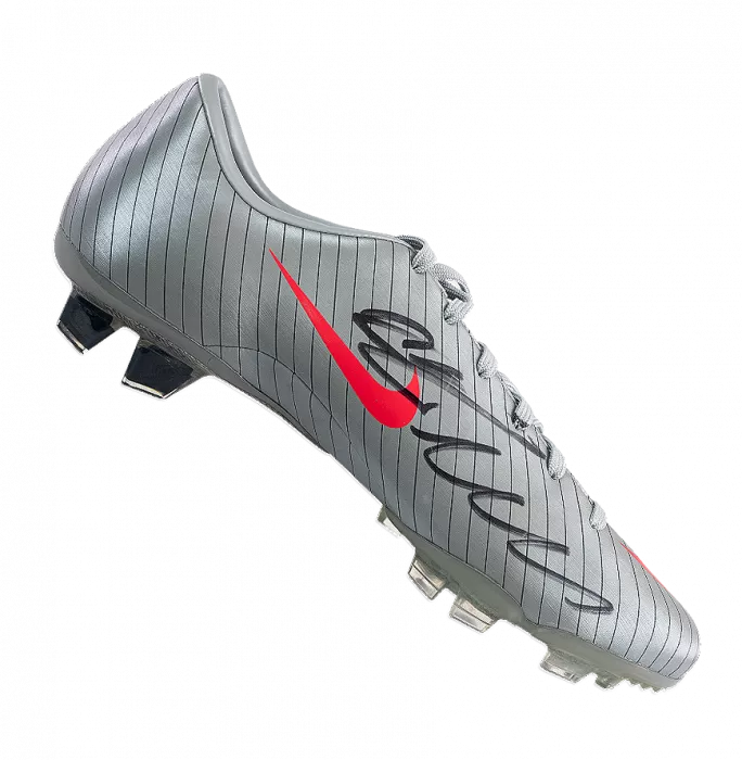 Cristiano Ronaldo Signed Silver Nike Mercurial Boot