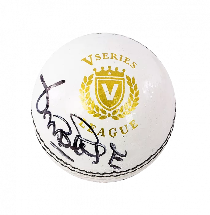 Curtly Ambrose Signed White Slazenger Cricket Ball