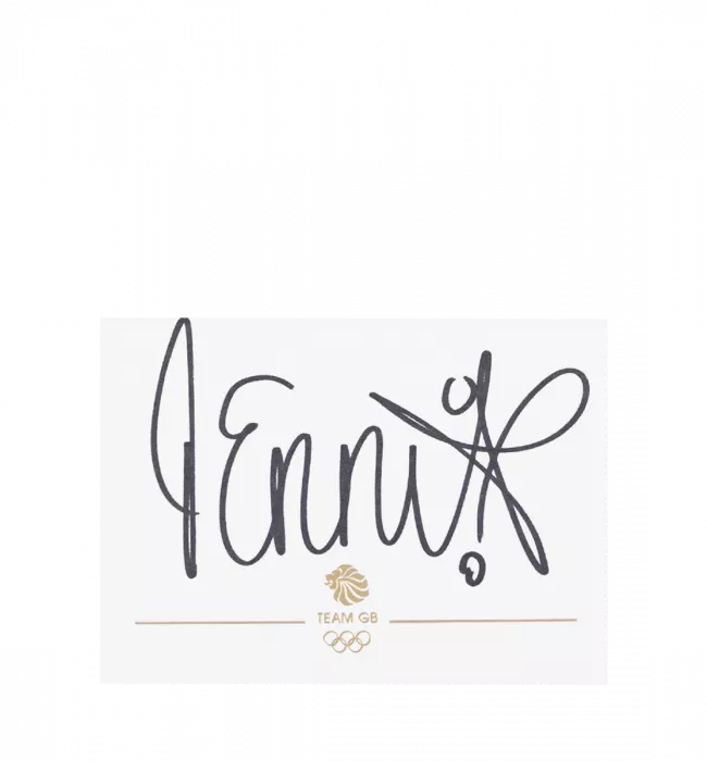 Dame Jessica Ennis-Hill Signed Team GB Card: Signed in Black