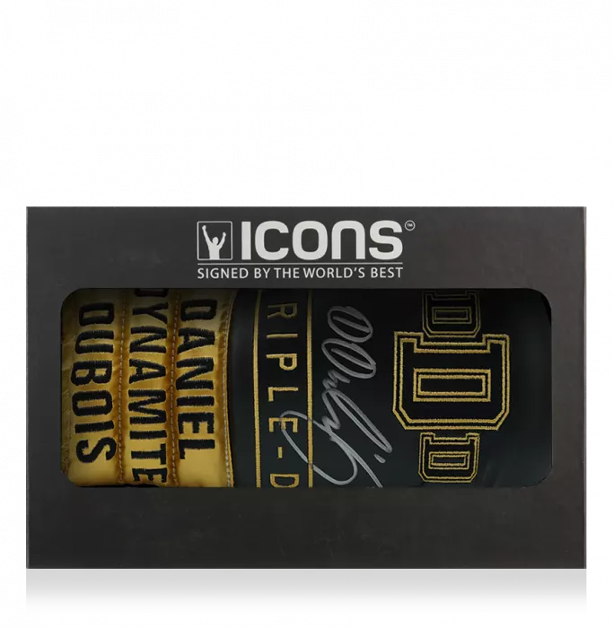 Daniel Dubois Black & Gold Signed Boxing Glove In Deluxe Packaging
