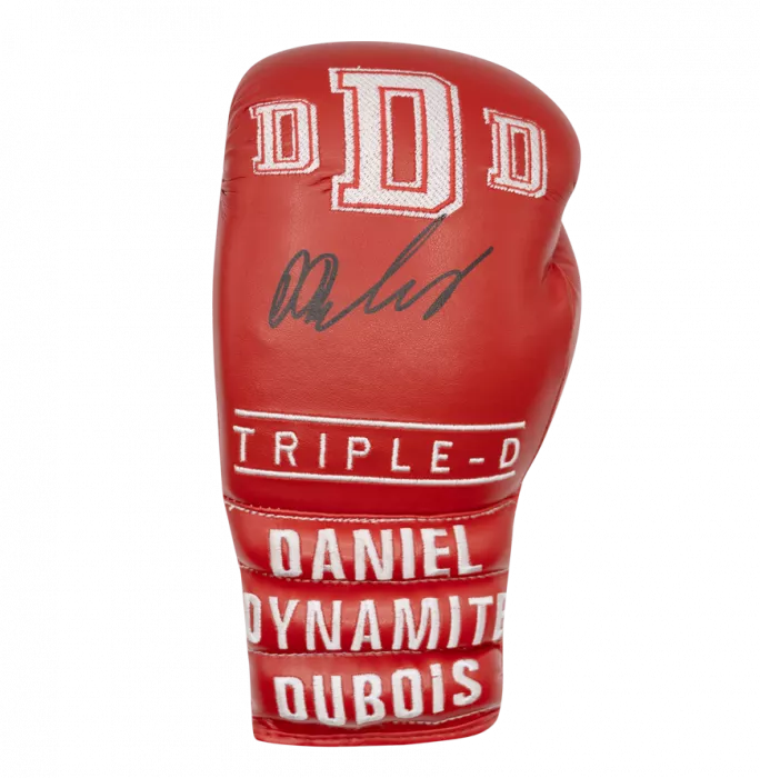 Daniel Dubois Signed Triple-D Red Boxing Glove