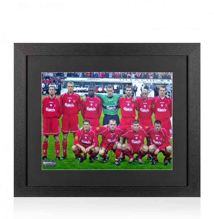 Danny Murphy Signed Liverpool FC Photo In Black Wooden Frame: 2001 UEFA Cup Final
