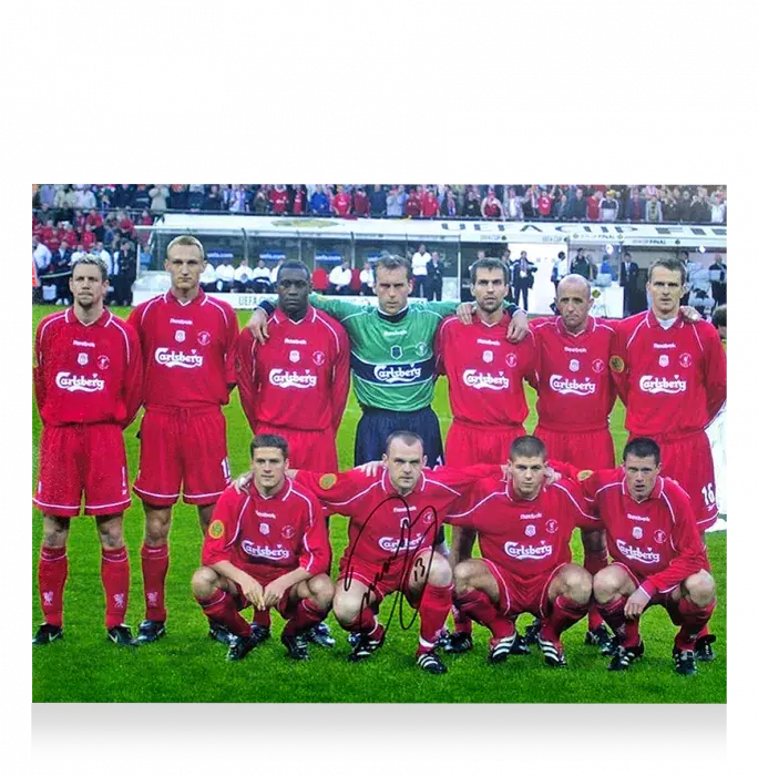 Danny Murphy Signed Liverpool FC Photo In Premium Photo Frame: 2001 UEFA Cup Final