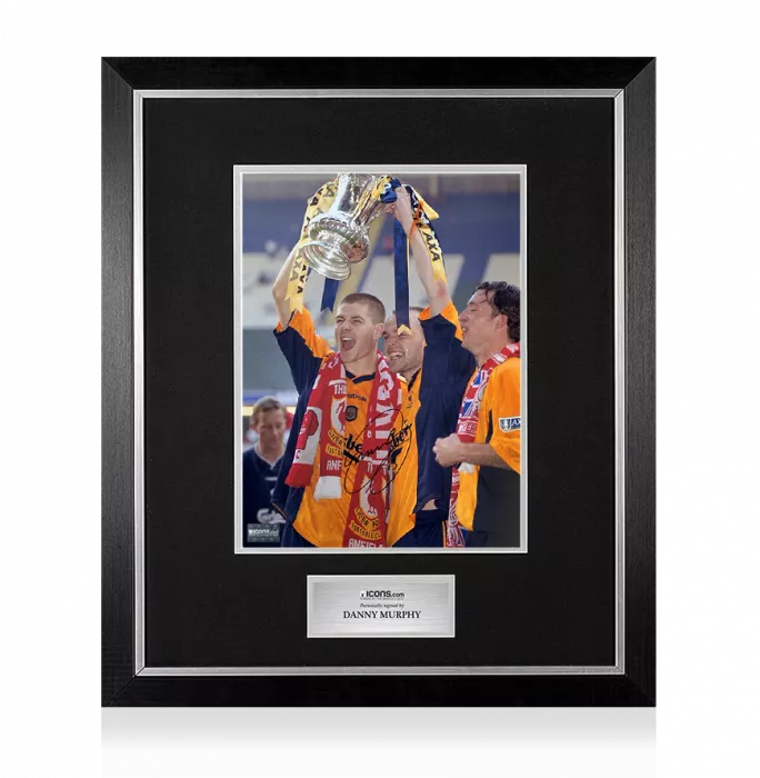 Danny Murphy Signed Liverpool FC Photo In Premium Photo Frame: 2001 FA Cup Winner